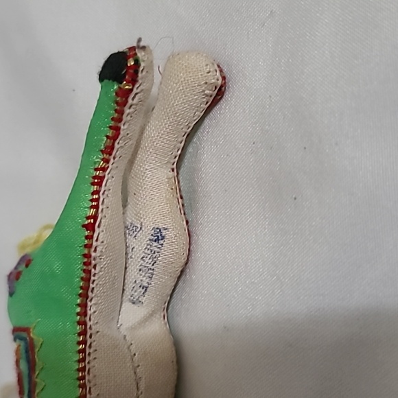 Vintage Chinese Silk Satin Embroidered Horse Racing Pony Sequins Figure ornament - Picture 7 of 11